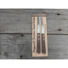 Forgecraft  Vintage Forgecraft Stainless Steak Knives NEW Old Stock Factory Sealed