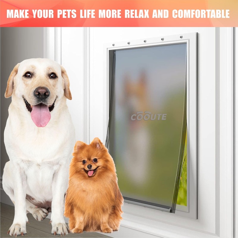 Cooute 2 Pack Pet Door Replacement Flap with Magnetic Closure,