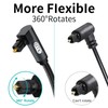 EMK 90 Degree Optical Cable, 360 Degree Swivel Adjustable Right