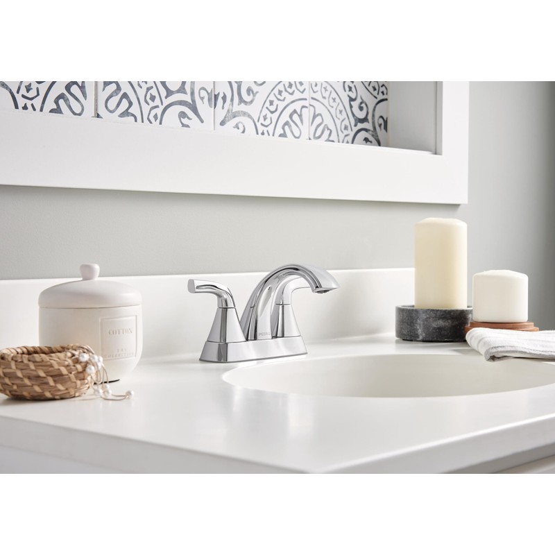 Peerless P2535LF Parkwood Two Handle Lavatory Faucet Centerset, Chrome