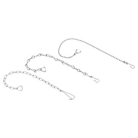 YOKIVE 1 Set Toilet Flapper Chain, 304 Stainless Steel Toilet Flapper Lift Chain Replacement, Great for Toilet Flappers (Silver, 3 Styles)