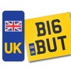 SIGNS247 UK Union Jack Flag Number Plate Vinyl Stickers United