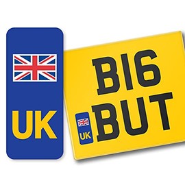 SIGNS247 UK Union Jack Flag Number Plate Vinyl Stickers United Kingdom EU Brexit GB for Motorbikes