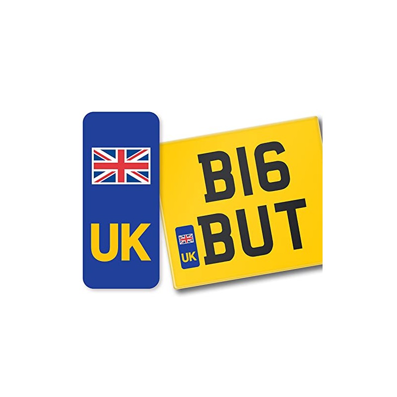 SIGNS247 UK Union Jack Flag Number Plate Vinyl Stickers United