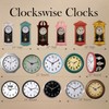 Clockswise 12" Round Decorative Singing Bird Wall Clock Battery-Operated with