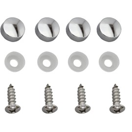 BLVD Mirror Chrome Stainless Steel License Plate Frame with Real Carbon Fiber Insert