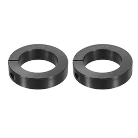 uxcell 2pcs Single Split Shaft Collar 1-15/16" Bore One-Piece Clamping Collar, 3" OD, 11/16" Thickness, Black Oxide Steel Set Screw Lock Collar Clamp