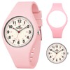 ManChDa Pink Watches for Women Analog Watch Silicone Nurse Watch