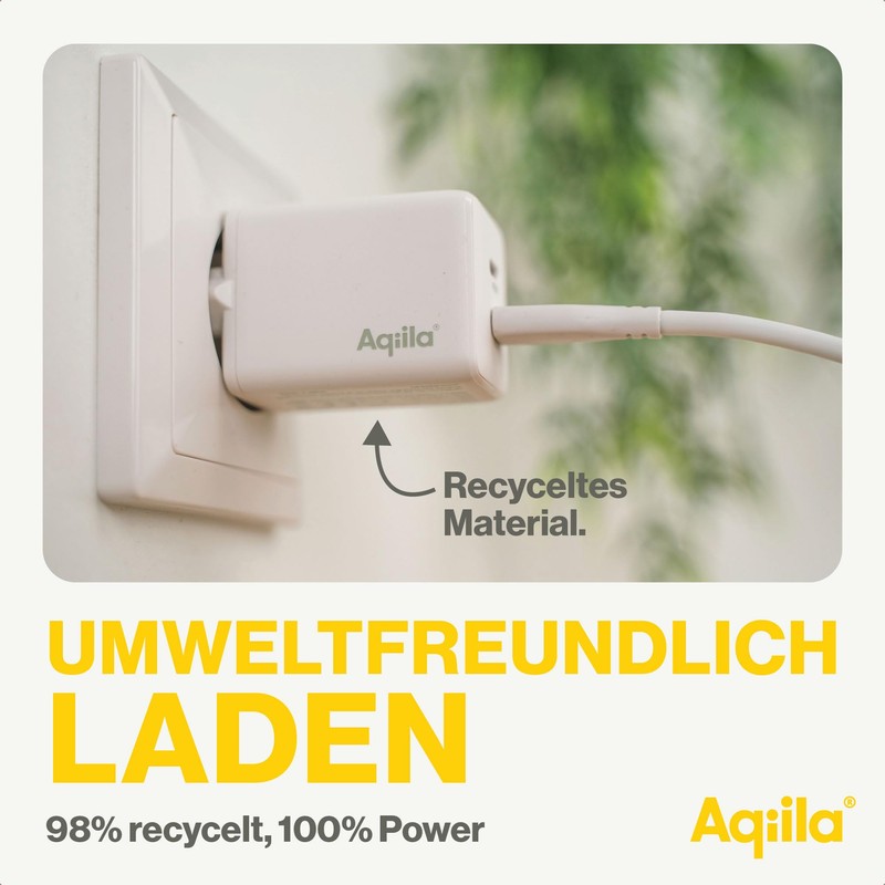 Aqiila USB-C Charger, 45 W, GaN, PD Power Delivery, 2