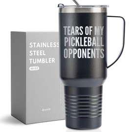 Onebttl Pickleball Gifts for Women/Men, Gifts for Pickleball Lovers, Insulated 40oz Stainless Steel Tumbler with Handle, TEAR OF MY PICKLEBALL OPPONENTS