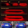 Xotic Tech Red LED Rear Bumper Reflector Brake Tail Lights