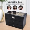3 Layers 12 Slots Watch Boxes and Pieces Eyeglasses Sunglasses