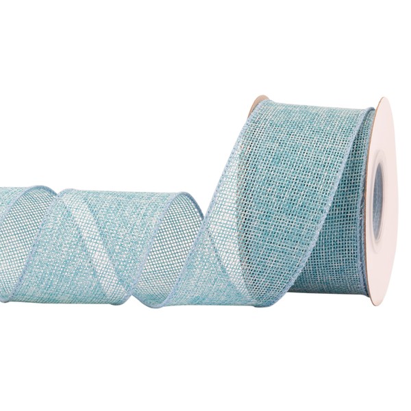 Joycrosso Burlap Wired Edge Ribbon 2 inch x 10 Yards,