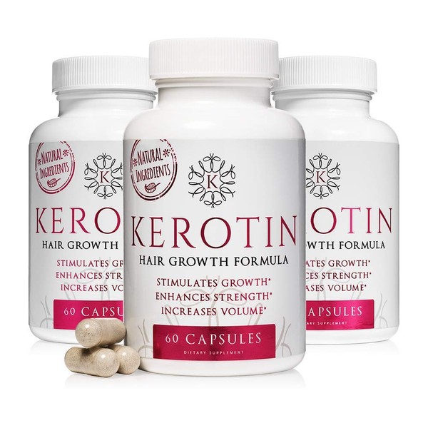 Kerotin Hair Growth Vitamins for Longer, Stronger, Healthier Hair -