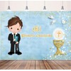 First Communion Backdrop Boy Girl Shower Party Decoration God Bless