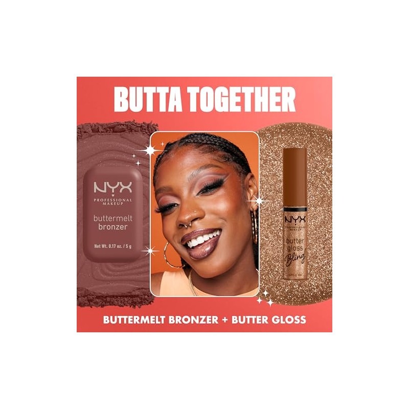 NYX PROFESSIONAL MAKEUP Butter Gloss Bling Lip Gloss, Non Sticky