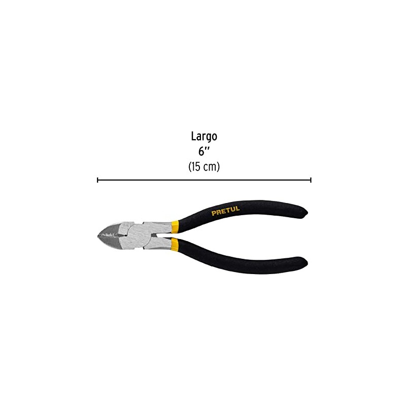 Pretul PCD-6P, Pinza de corte diagonal en acero al carbono,