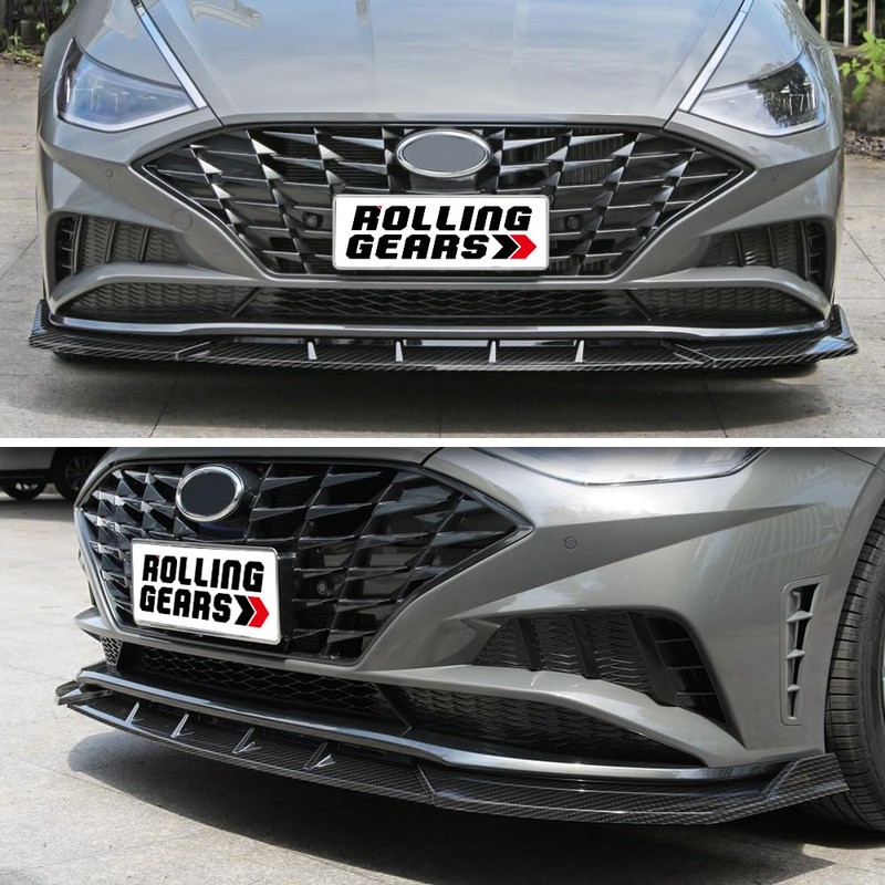 Rolling Gears Carbon Fiber Look Front Lip Spoiler Compatible with
