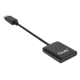 Club3D CSV-6200H Multi Stream Transport (MST) DisplayPort to HDMI 1.4 Multi Monitor Splitter - 2-Port MST Hub - DP 1.2 to 2x HDMI 1.4 MST Hub USB powered