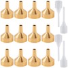 GORGECRAFT 12Pcs 0.8x0.7 Inch Gold Mini Aluminum Funnel Metal Essential