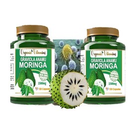 Graviola / Guanábana soursop Supplements 100% Natural 1500mg ANTIOXIDANTS 2 USA