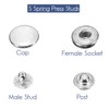 WedDecor 20mm S-Spring Press Studs 4 Part Silver Snap Fasteners