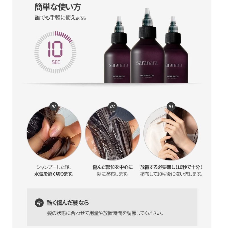 SARANARA 10 Second Day Water Salon Silk Treatment/Hair Water Treatment