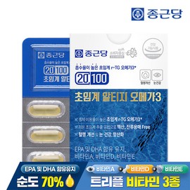 Chong Kun Dang 20100 Supercritical RTG Omega-3 1 Box / 70% Purity, Improves Blood Circulation and Dry Eyes / 종근당 20100 초임계 알티지 오메가3 1박스/ 순도70% 혈행 건조한 눈 개선