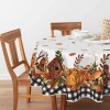 Horaldaily Fall Tablecloth 70x70 Inch Round, Thanksgiving Autumn Harvest Pumpkin