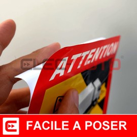 Attention Angles Morts - Blind Spot Stickers fot Heavy weight truck (France), Premium Quality, Anti-UV, Sets Available of 3 up to 48, Anti-Scratch Very High Resistance, Warning Stickers – 17 x 25 cm