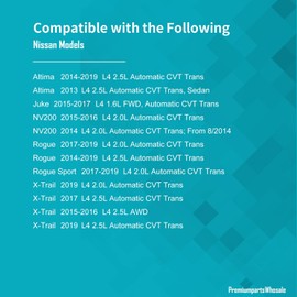 A-Premium Transmission Oil Pan with Drain Plug Compatible with Nissan Altima 2013-2018, Juke 2015-2017, NV200 2014-2016, Rogue 2014-2018, Rogue Sport 2017-2018, FWD and with Auto CVT Transmission