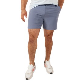 Chubbies Everywear Mens Shorts Casual 6-Inch Inseam, Elastic Waist, Water-Resistant, Zipper Pocket, Drawstring Secure Fit Cotton Shorts Men, Chino Shorts, Short Pants for Men, Ice Caps, XX-Large