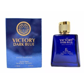 Fragrance Couture 2 pc Victory Dark Blue Cologne for Men Eau De Toilette Spray 3.4 oz 2 Bottles