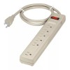Volteck Multicontacto Uso Rudo 6 Entradas Volteck 47183 Color Blanco