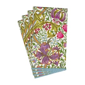 Caspari Golden Lily-Ivory Guest Towel Napkins - 15 Per Package