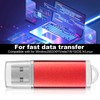 USB Flash Drive Transparent Cover Red Portable Storage Memory Stick
