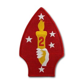 Vanguard Marine Corps 2nd Division Shoulder Patch - Red, 2.5 x 3.5 Inches, Sew-On, Color Embellishment