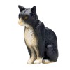 MOJO Cat Sitting Black and White Toy Figure