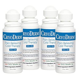 Cryoderm Pain Relieving Roll-on, 3oz. - 4 Count