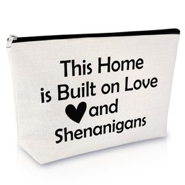 Sfodiary House Warming Gifts New Home Makeup Bag Housewarming Presents for Women Friends Cosmetic Bag New Home Gift Ideas Realtor Gift to Clients Housewarming Party Present Zipper Travel Pouch