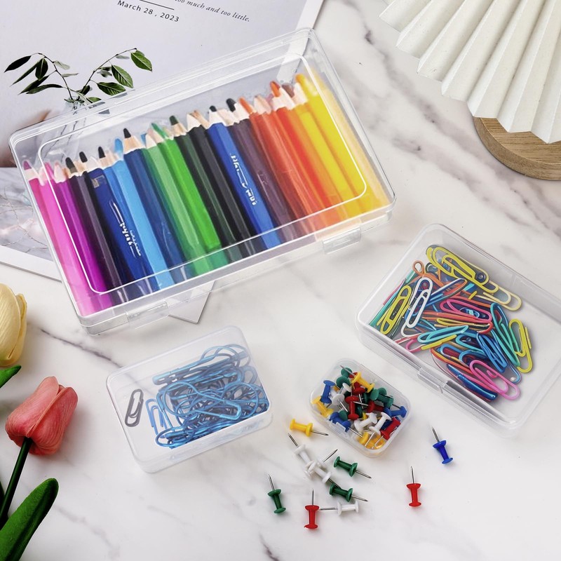 Wusboo 36 Pieces Small Storage Boxes, Mini Storage Box Made