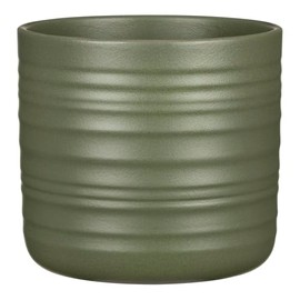 Scheurich Cottage Ceramic Flower Pot - Forest Green, 16.6cm Diameter, 15.3cm High, 2.6L Vol.