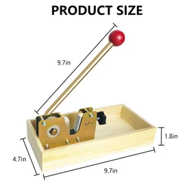 Artcome Heavy Duty Macadamia Nut Cracker Tool with 1 Crab Cracker, 2 Wide Crab Forks, Wood Handle Base with Rectangular Wooden Box Base for Walnuts, Almonds, Pecans, Hazelnuts, Macadamia Nut, etc