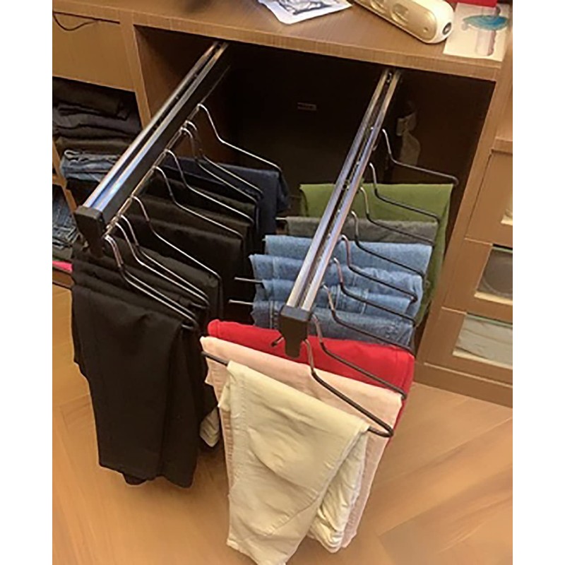 Closet Clothes Hanger Rail,Pull-Out Closet Rod 30-60cm,Wardrobe Clothing Rail,Closet Organizer