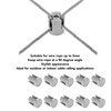 10Pcs Cross Cable Clamps 316 Stainless Steel Railing Wire Rope