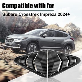 MSIZOY Rear Side Window Quarter Louvers Trim Panel Compatible with for Subaru Crosstrek Impreza 2024 2025 Accesories Sport Style Side Shutter Trim Cover Air Vent Scoop Shade Covers Blinds