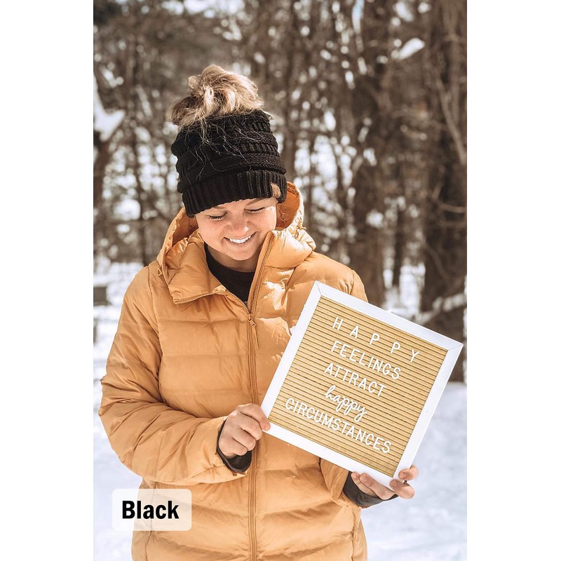 Messy Bun BeaneTail Bundle - 1 Black, 1 Charcoal (2