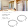 Transparent Shower Curtain Rings, Smooth Gliding O Shape Hooks for