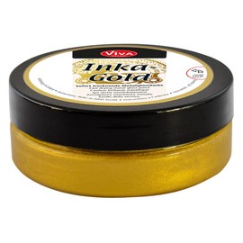 Viva Decor Inka Gold 62.5g (Old Gold) - Easy to Apply Waxing Metallic Polishing Paste. Quick Drying Metal Shine, High Gloss Effects for DIY, Decorative Paste for Wood, Clay & Terracotta