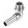 sourcing map Nickel-Plated Copper Hose Barb Fitting Elbow 8mm Barbed